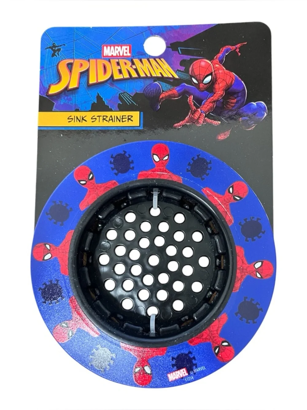 Marvel Spider-Man Blue & Red Sink Strainer with Black Insert